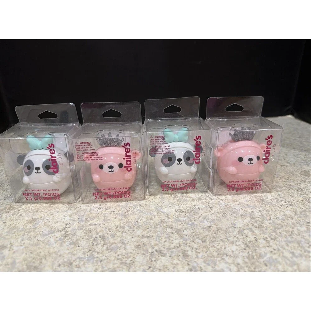 Claire's Lip Gloss 4 Piece Set Brand New